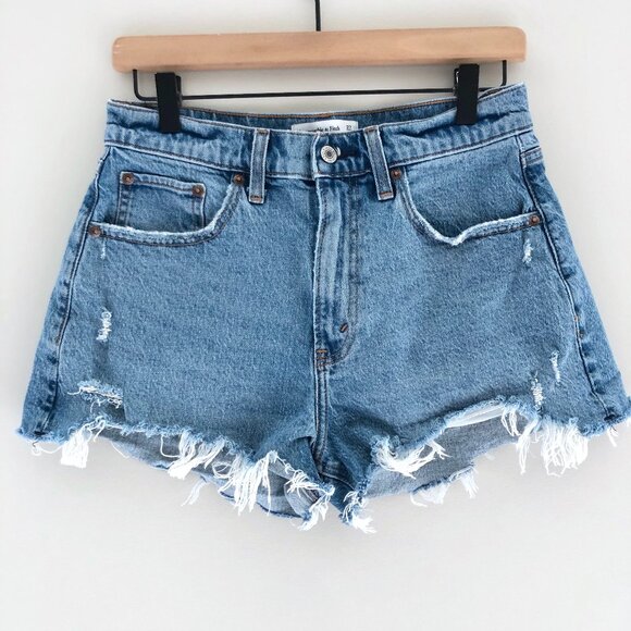 Abercrombie & Fitch Pants - Abercrombie Curve Love The Mom High Rise Denim Short